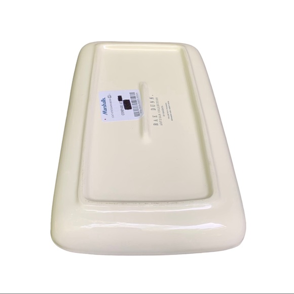 Rae Dunn LIVE LOVE BARK Dish Tray Trinket Holder White Dimples NWT 2017 OG - Picture 11 of 15